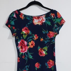 👻DV DN dark blue floral print dress